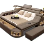 Claudia Modern Multifunctional Smart Bed With Bookshelves